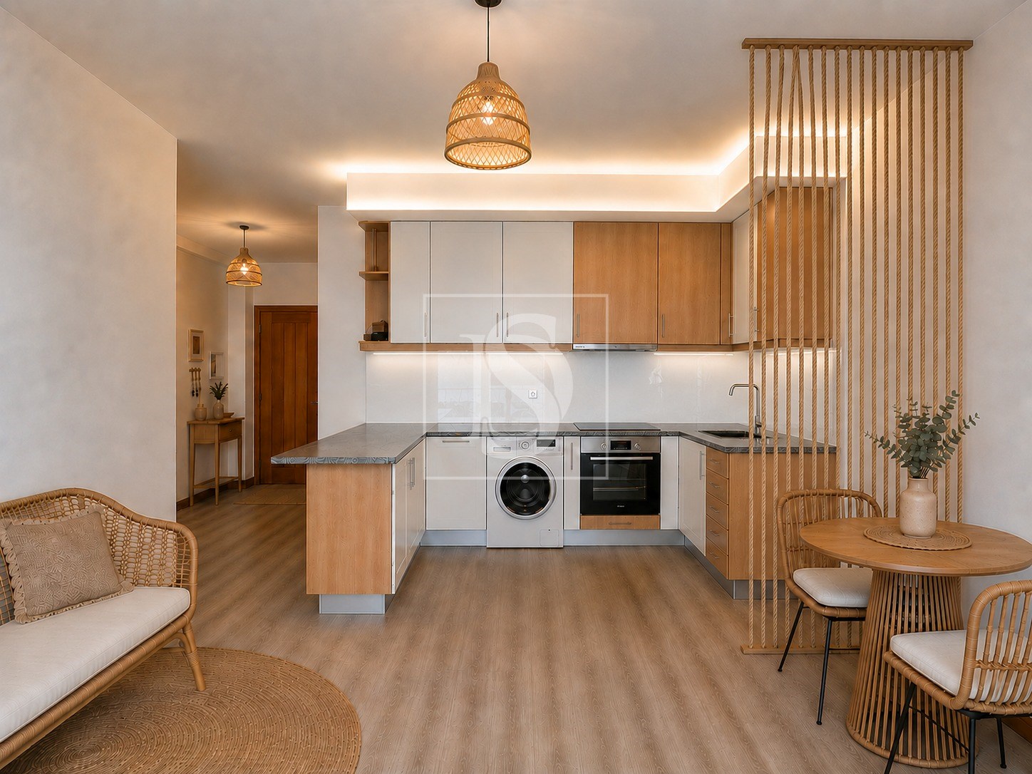 Apartamento T1 remodelado com rooftop vista mar - Amorosa, Chafé