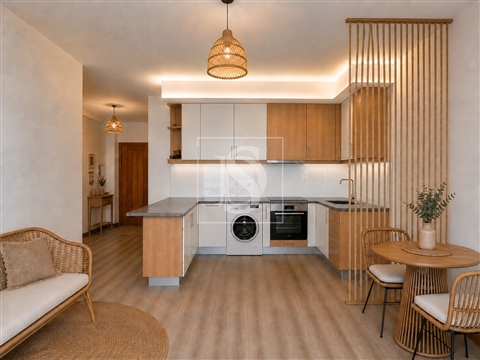 Apartamento T1 remodelado com rooftop vista mar - Amorosa, Chafé